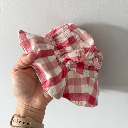 Pehr / Red white gingham hat / 0-6M