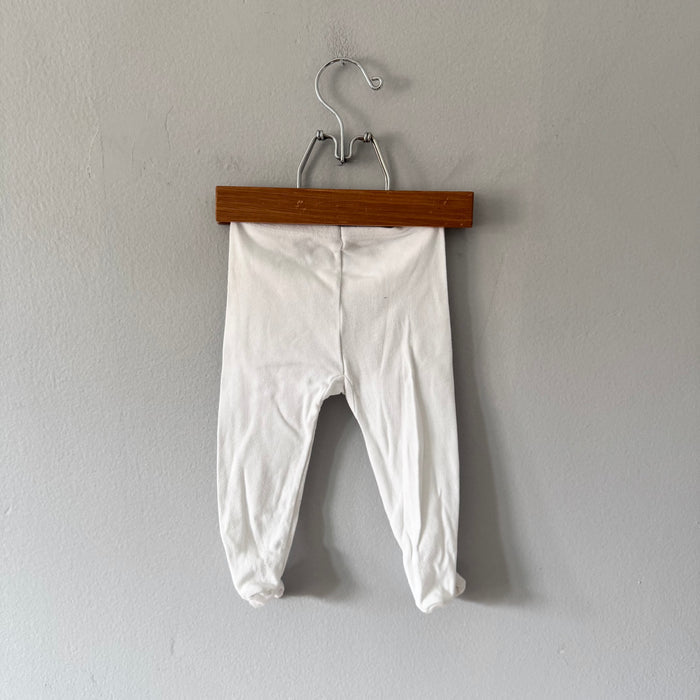 Petit Bateau / White footie / 6M