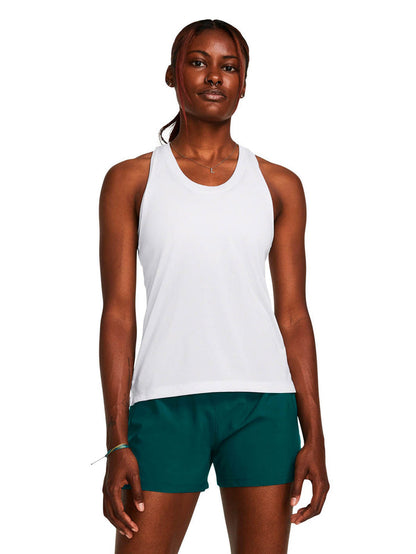 Polera sin mangas de lanzamiento UA para mujer