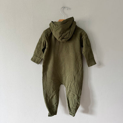 Sapling / Khaki biker romper / 12-18M