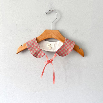 Tiny poet / Gingham collar / 3Y
