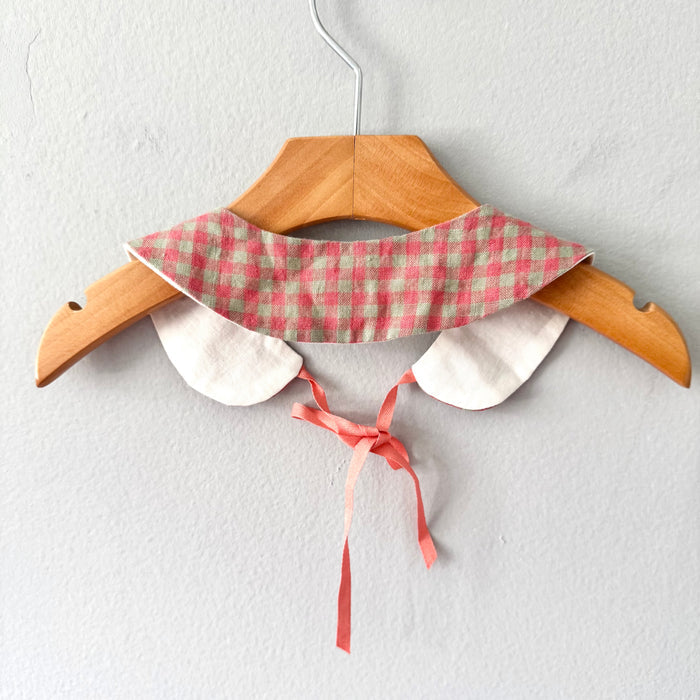 Tiny poet / Gingham collar / 3Y