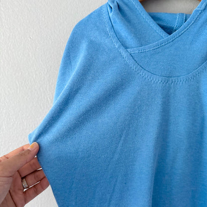 Vintage / Blue top with hood / 3Y to 7Y(dress to top)