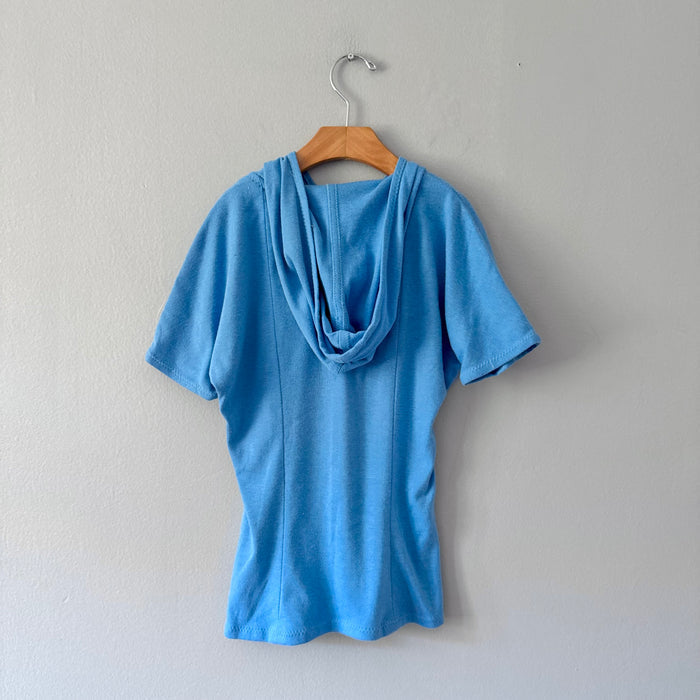 Vintage / Blue top with hood / 3Y to 7Y(dress to top)