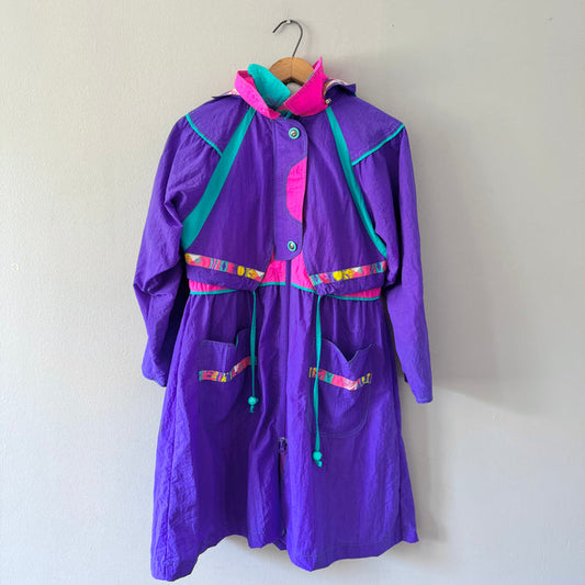 Vintage SOS / Purple zip up nylon jacket / 8(Fits 11-12Y)