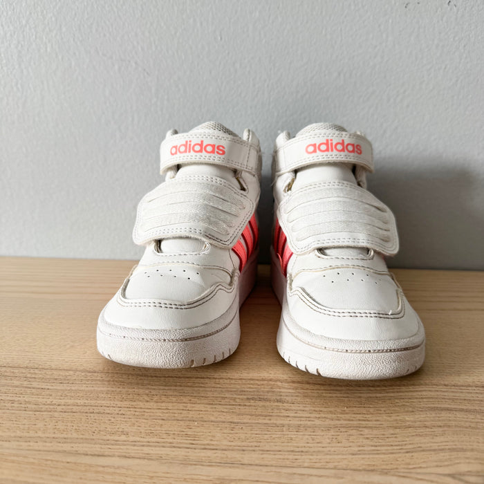Adidas / White x pink high cut / US8
