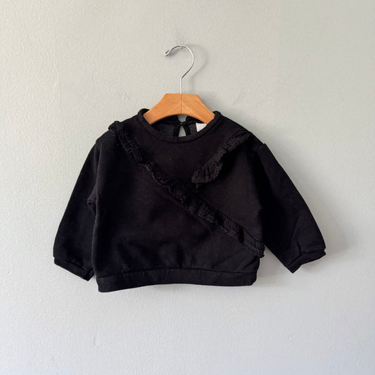 Zara / Black oversized sweatshirt / 9-12M