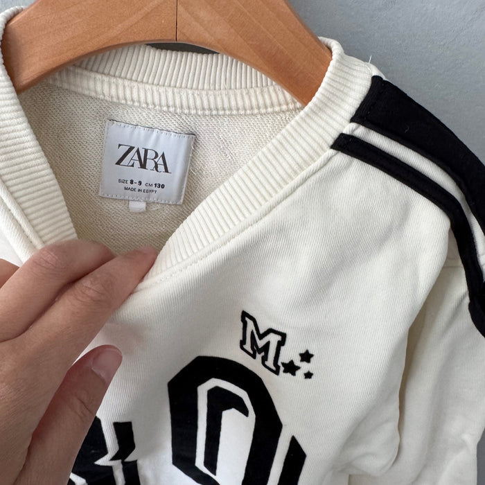 Zara / White sweatshirt / 8-9Y